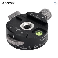 [P18] Andoer PAN-60H Panoramic Ball Head Tripod Head with Indexing Rotator, AS Type Clamp