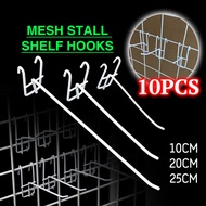10 Pieces Heavy Duty Window Screen Hooks Wire Mesh Hooks Supermarket Hooks (10cm/25cm/20cm)
