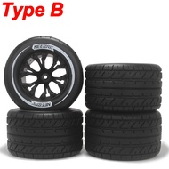 4PCS 115mm 1/10 RC Car Rubber Tire Wheel Tyre 12mm Hex for RC Crawler Off-road Buggy Monster Redcat 