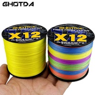 GHOTDA 300M 12 Strands Braided Fishing Line PE Line Multicolor Floating Line Fishing Line Braided Li
