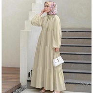 GAMIS BLESIA RUFFLE MAXI JUMBO MIDI DRESS REMAJA WANITA BAJU DRESS