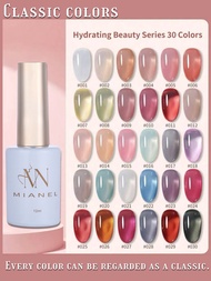 MIANEL 12ML 30- Colors Ice Transparent Nude Jelly Gel Nail Polish  Top Selling Pink Blue White Red N