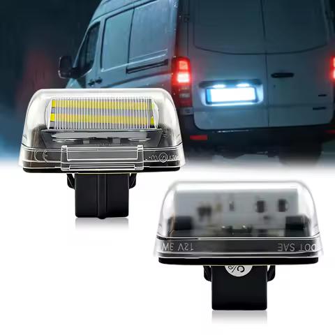 2xLED White License Plate Light Kit for Ford Transit MK4-MK7 & Ford Transit Connect 2002-2013 OEM#43