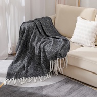 130x180cm European and American Style Solid Sofa Blanket Napping Air Conditioning Blanket Towel with