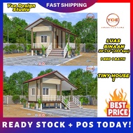 TINY HOUSE 1 | DESIGN RUMAH (20'x14' 280kps) 1 BEDROOM 1 BATHROOM | HOUSE DESIGN | PELAN RUMAH 3D