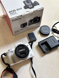 Canon m50 mark ii 白色 相機身+鏡頭 原廠盒