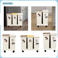 [mojotorw7] cans with wheels, kitchen waste buckets, sorting waste buckets, trash can