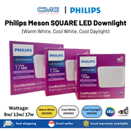 Philips Meson LED SQUARE Downlight 9w/13w/17w in DL/WW/CW
