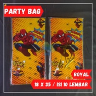 Royal Birthday Plastic Bags, 10 pcs, Size 18x35, Birthday Party Bags