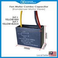 2uF 3uF Fan Motor Starting Combo Capacitor 2-in-1 [ Kondenser Kipas Angin Combo ]