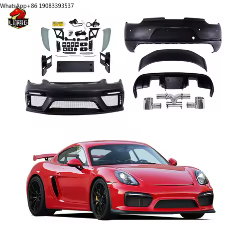 Lossless Replacement Upgrade 987 Car Bumpers Body Kits for Porsche Cayman 987 up GT4 Style Front Rea
