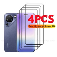 1/2/3PCS For Huawei Pura 90/90 Pro/90 Pro Max Tempered Glass Protective 9H HD Full Glue Black Edge S