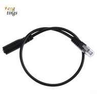 [Ft] 30cm 35mm Smartphone Headset to RJ9 Plug Converter Adapter Cable for Telephone