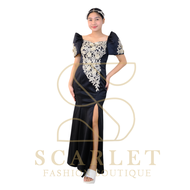 Women elegant dress modern Filipiniana long gown women dress formal attire formal gown