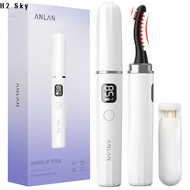 ANLAN เครื่องดัดขนตาไฟฟ้า แบบหัวคู่ ที่ลิฟท์ขนตาไฟฟ้า ทําความร้อนเร็ว อุณหภูมิ 3 ระดับ ติดทนนาน24ชม 