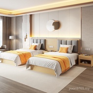Room Double Bed Label Hotel Furniture Bed Rental Room Hotel Single Apartment Full Set Bed Bed Bed Ca