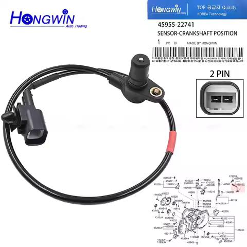 45955-22741 Crankshaft Position Sensor For HYUNDAI ACCENT Kia Rio Rio5 2006-2011 1.6L SC487 SN7424 V