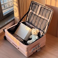 側邊開蓋行李箱可擴充拉桿箱拉鍊20吋24旅行箱登機皮箱