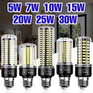 30W LED Bulb E27 Corn Lamp E14 Ceiling Light AC220V Chandelier Bulbs B22 No Flicker For Home Living