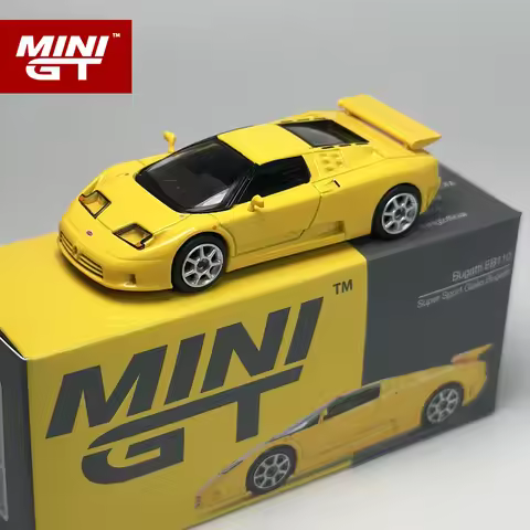 MINIGT 1:64 Bugatti EB110 Super Sport Yellow alloy car Model 866