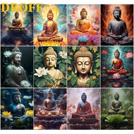 Drofe,paint by numbers,Buddha statues,painting by number,canvas painting,digital oil painting by num