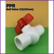 ✍ WHITE PPR PIPE FITTINGS BALL VALVE PN25 20mm