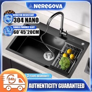 ❗3 Years Warranty❗kitchen sink/sinki stainless steel/nano sink 304 stainless steel/Single and double