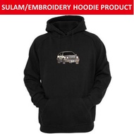 INITIAL D AE-86 EMBROIDERY(SULAM) HOODIE BLACK