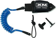 XM SURF MORE Bodyboard Leash - Premium Coiled EZ-FIT Wrist Body Board Leash with Plug - Adjustable, Ultra-Comfy Neoprene Arm Support, Ultra-Strong Leash Cord for Maximum Safety - USA Made