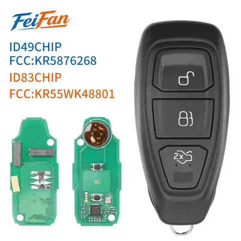 FeiFan Remote Smart Car Key 434MHz ID49 / ID83 Chip for Ford Focus C-Max Mondeo Kuga Fiesta FCC ID: