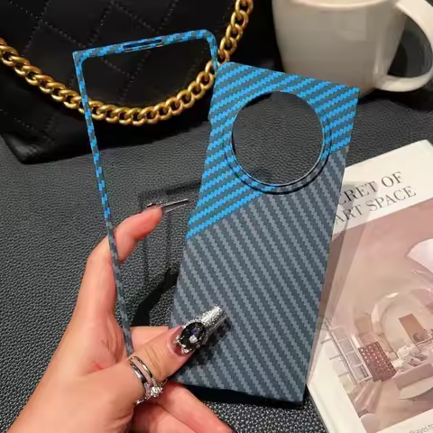 Case For VIVO X Fold 5 3 Pro Simple Carbon Fiber Color Matching Texture PC Cover For VIVO X Fold5 3P