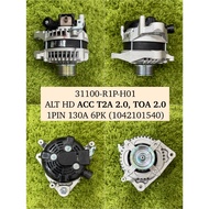 HONDA ACCORD T2A 2.0 CRV TOA 2.0 1PIN 130A 6PK NEW ALTERNATOR (104210-1540/31100-R1P-H01)