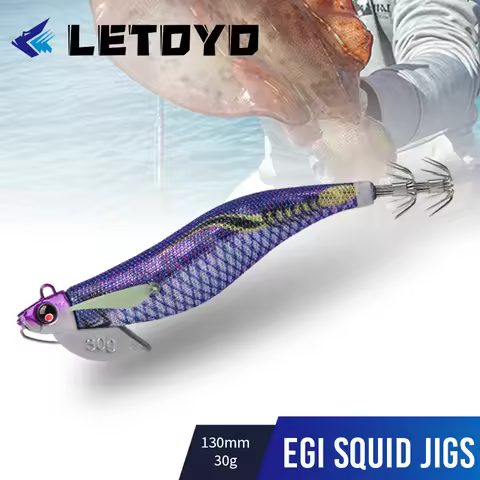 LETOYO Luminous Plating squid bait tip run sinker EGING squid jig Artificial bait Cuttlefish lure We