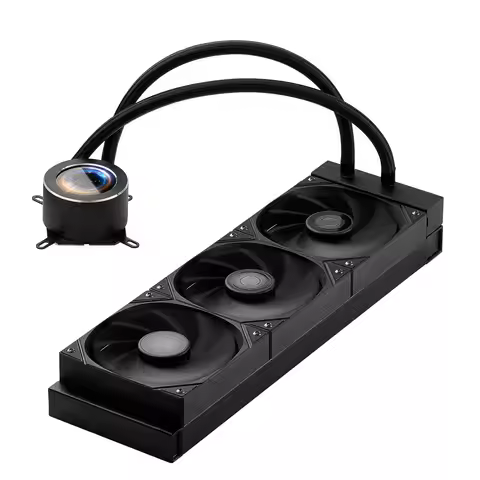 CPU Liquid Cooler, AIO CPU Water Cooler - 3 X 120Mm PWN Fans, Pump & 2.1'' LCD Display, Max 2200PRM 