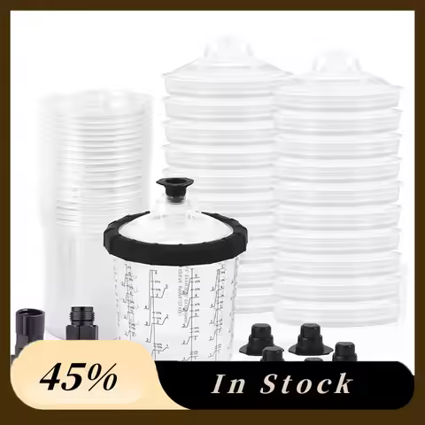 A60Z Top Paint Sprayergun Cup System For Automotive Paint,20 Pack Standard Size Lids And Liners Kit,