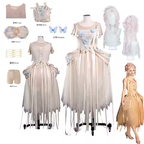 The Addams Family Cosplay Costume Wig Gala Gown Party Enid Dress Neckwear Petticoat Set Enid Ball Go