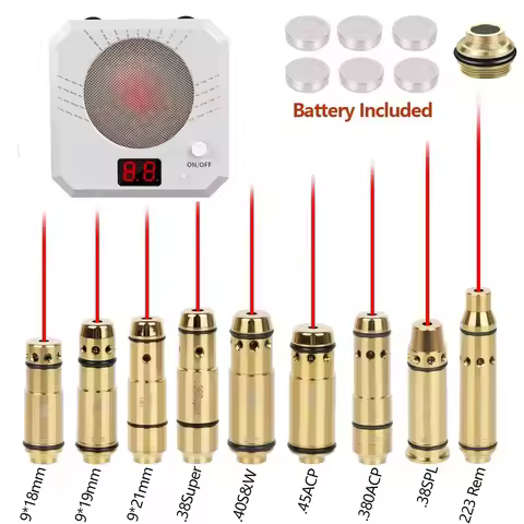 Tactical Laser Training Bullet 9mm 380ACP .357 .308 .223 Dry Fire Target Snap Caps 9x19mm 7.62x39 G4