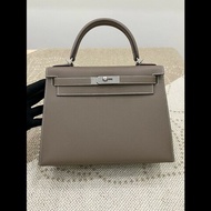 Hermes kelly 28 大象灰銀扣 Epsom皮