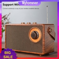 Retro Radio Speaker Wireless Portable FM Radio Receiver for Home Outdoor Travel