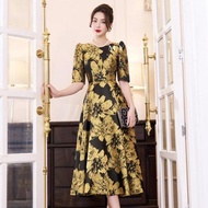 Đầm Nữ Dự Tiệc MY WAY Dáng Xòe Họa Tiết Hoa Nổi Sang Trọng Quý Phái 9MD08187W HT2 _ HT6 _HT8