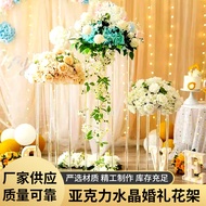 Transparent Acrylic Wedding Flower Stand Crystal Flower Stand Wedding Table Flower Decoration Stand 