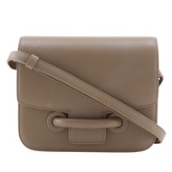 二手 VASIC CITY MINI 單肩包，City Mini 皮革，灰褐色，斜背包，肩翻蓋，CITY MINI，女士。