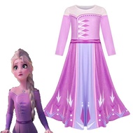 Kids Girls Cosplay frozen Princess Dress Summer Autumn Girls Long Dresses For 2-8Years Old