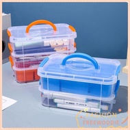 FREEWOODIE Multi-functional Storage Box, Multi-Layer 3-Layer Organizer , Storage Container PP Box Tr