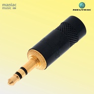 Neutrik NYS231BG 3.5mm - Jack Cable. Stereo. Mini. Plug. Black Gold