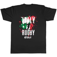 Personalised Italy Rugby T-Shirt Mens Supporters 6 Nations Union Unisex Tee