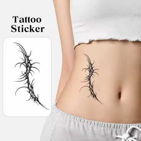 Jagua tattoo Disposable Tattoo Sticker Temporary Tribal Thorn Wrist Waterproof Body Art Decal