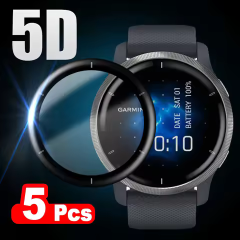 5D Soft Fibre Glass Protective Film For Garmin Venu 2 / Venu 2S Full Curved Cover Screen Protector f