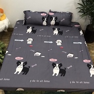 Bộ Ga Gối 3 Món Cotton Poly Bọc Đệm 1m6x2m và 1m8x2m gồm drap bo chun và 2 chiếc vỏ gối