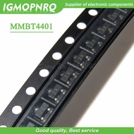 100pcs  MMBT4401 MMBT4401LT1G 4401 600mA 40V SOT 23 NPN SMD Transistor